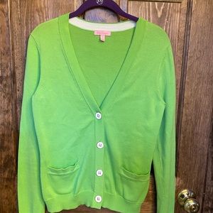 Lilly Pulitzer green ladies cardigan.